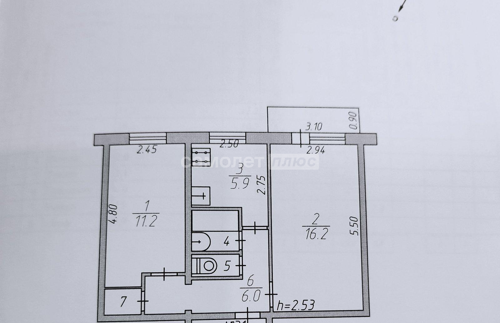 Продажа 2-комнатной квартиры, Льва Толстого, Полевая улица,  д.1